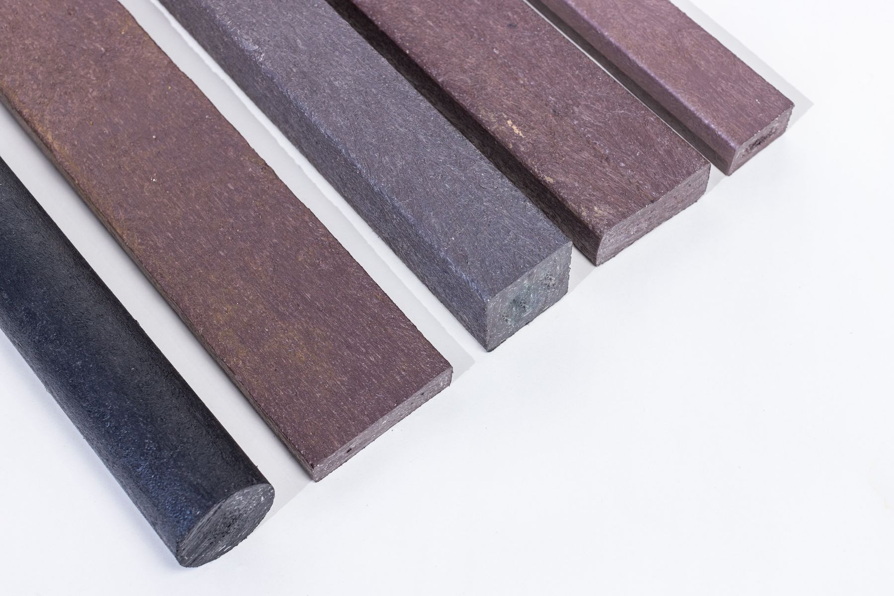 Stack of Everwood recycled-plastic planks in several colors
