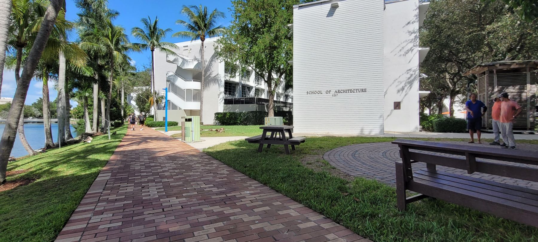 School of Architecture walkway with Everwood furniture